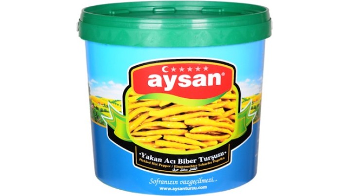 AYSAN YAKAN BİBER TURŞUSU 13 KG.NET 5 KG.