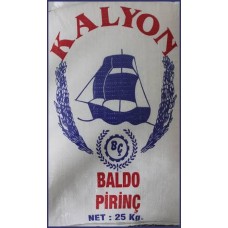 KALYON GÖNEN BALDO LÜX PİRİNÇ BEYAZ ÇUVAL 25 KG.