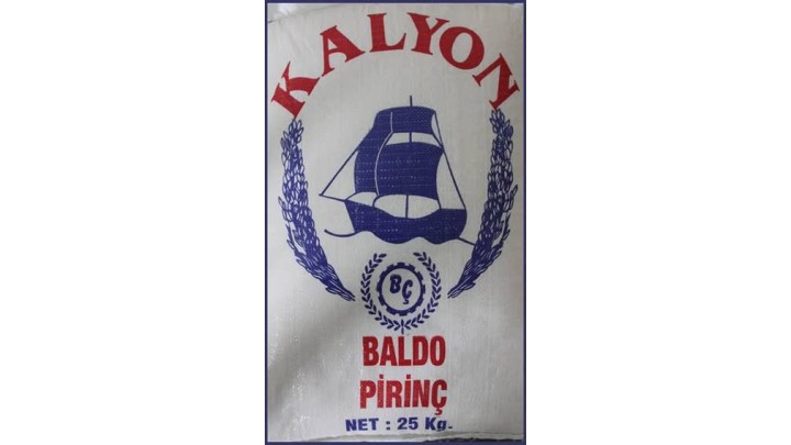 KALYON GÖNEN BALDO LÜX PİRİNÇ BEYAZ ÇUVAL 25 KG.