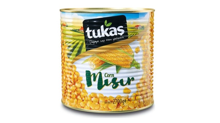 Tukaş Mısır Tane Konserve 3 Kg.