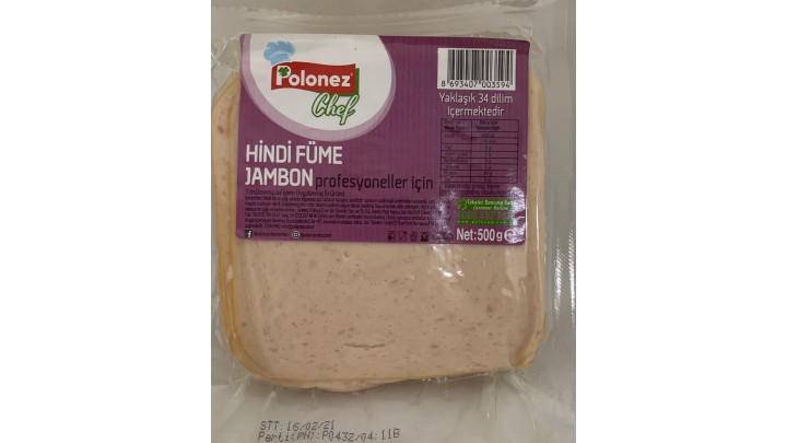 Polonezköy Hindi Füme Dilimli 500 Gr.